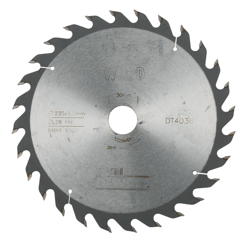 Lame de scie circulaire 235x30 mm. 28 dents. ATB-tronçonnage. angle d'attaque 25