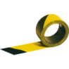 RUBAN ADHESIF NOIR-JAUNE 66MX50MM