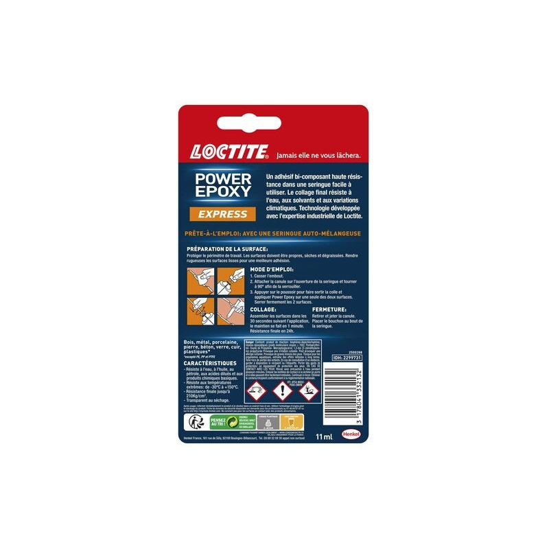 Colle seringue époxy Express. LOCTITE. 13 g