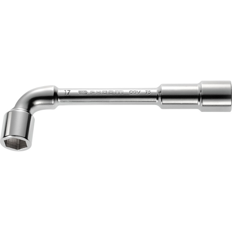 Clé à pipe 6x6 pans série 75 débouchée forgée 11 mm - profil OGV® - FACOM 75.11