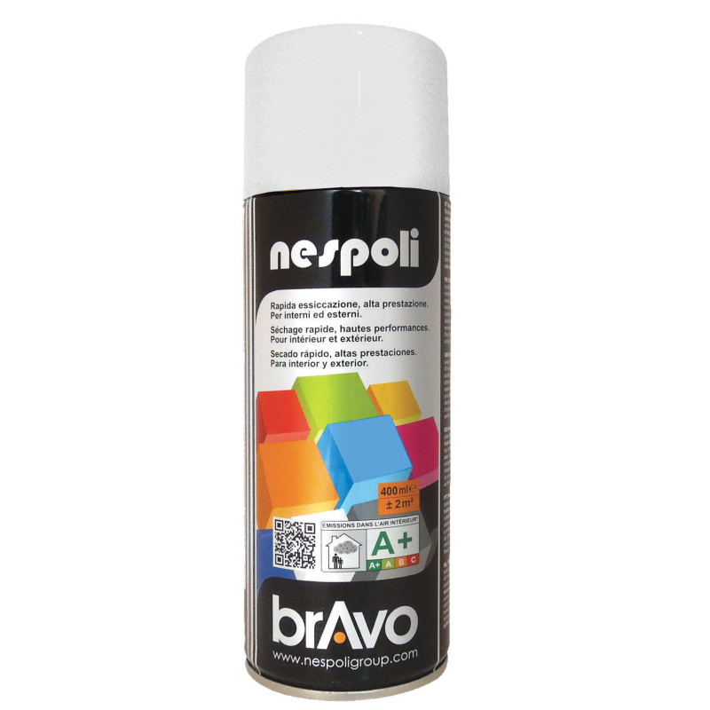 PEINTURE AEROSOL ACRYLIQUE PROFESSIONNELLE BLANC NEIGE BRILLANT 400ML