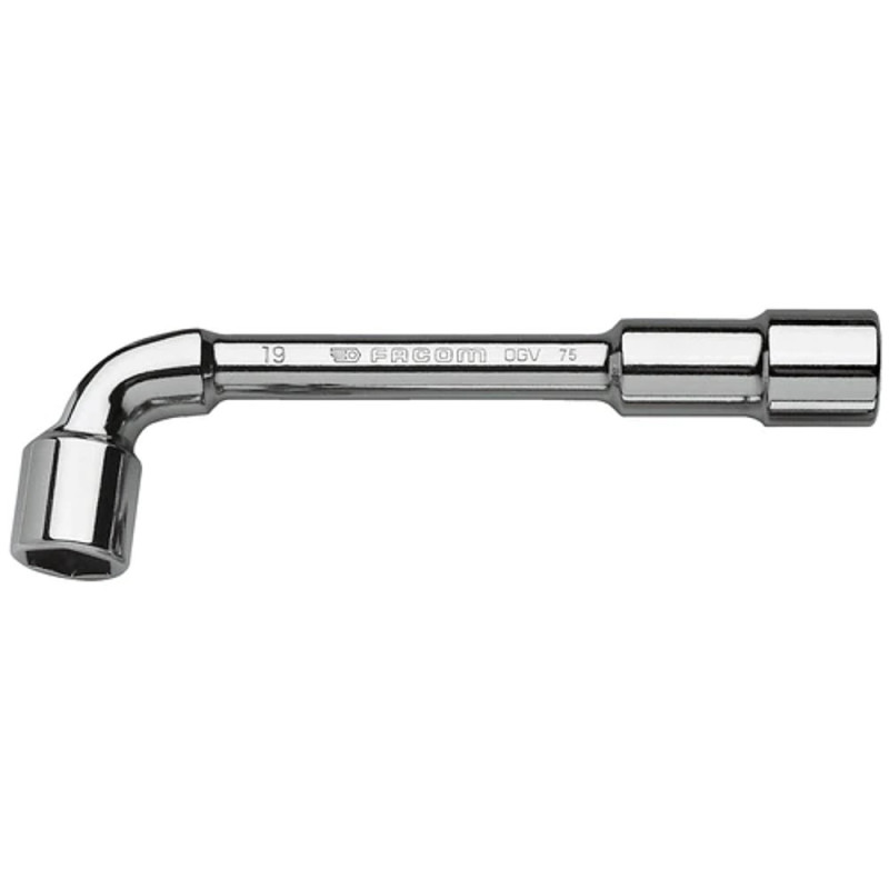 Clé à pipe 6x6 pans série 75 débouchée forgée 15 mm - profil OGV® - FACOM 75.15
