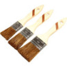LOT DE 3 PINCEAUX PLATS SPECIAL LASURE ET TRAITEMENT DES BOIS 30-40-50MM