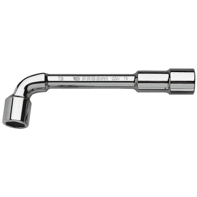 Clé à pipe 6x6 pans série 75 débouchée forgée 9 mm - profil OGV® - FACOM 75.9