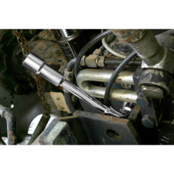 Clé à pipe 6x6 pans série 75 débouchée forgée 21 mm - profil OGV® - FACOM 75.21