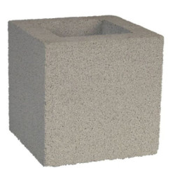 BLOC US 20X20X20 POTEAU LISSE