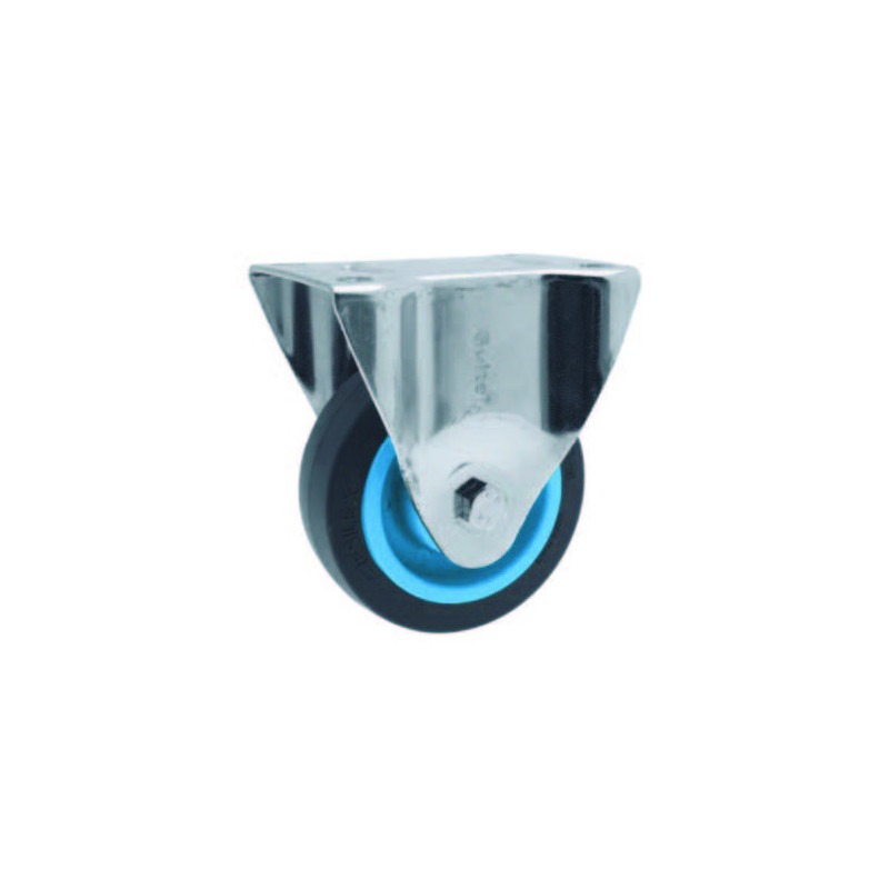 Roulette Gemroll platine fixe Resilex gris 100mm 200kg.
