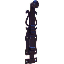VERROU A A PLAQUER NOIR 350MM RUSTIQUE