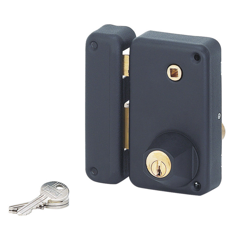 SERRURE APPLIQUE V130 GAUCHE TIRANT AVEC CYLINDRE22 A FOUILLOT
