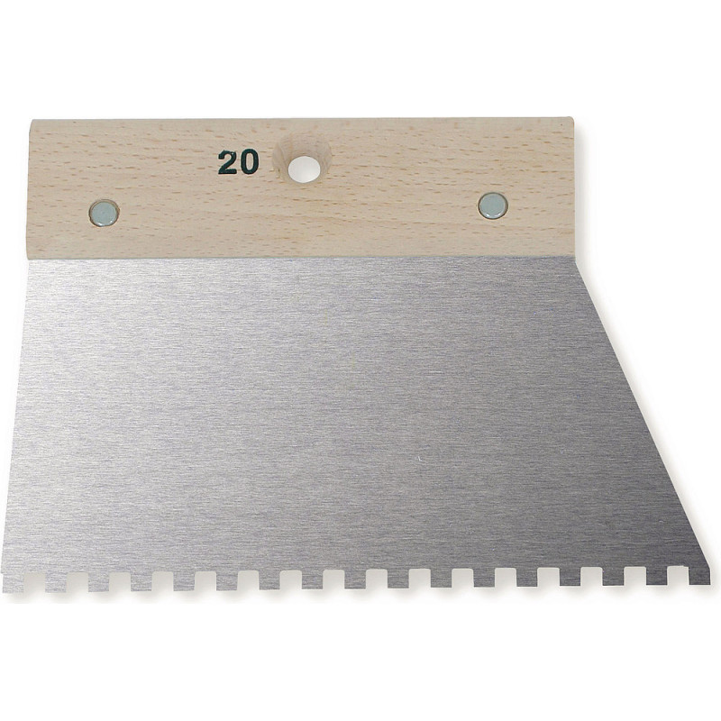 SPATULE A COLLE 20CM 3X2 DENTS CARREES