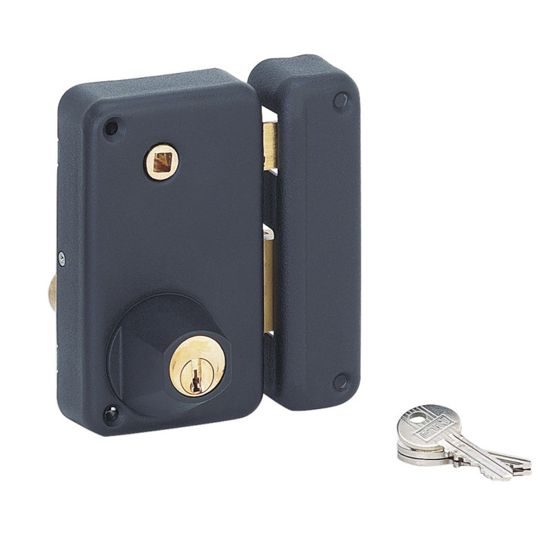 SERRURE APPLIQUE V130 DROITE TIRANT AVEC CYLINDRE22 A FOUILLOT