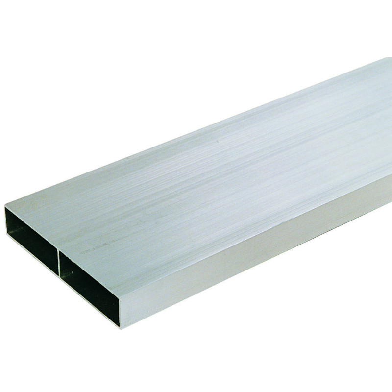 REGLE ALUMINIUM RECTANGULAIRE 1 VOILE -L 2M + EMBOUTS