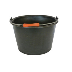 SEAU CARRELEUR 14L PLASTIQUE NOIR EVASEE