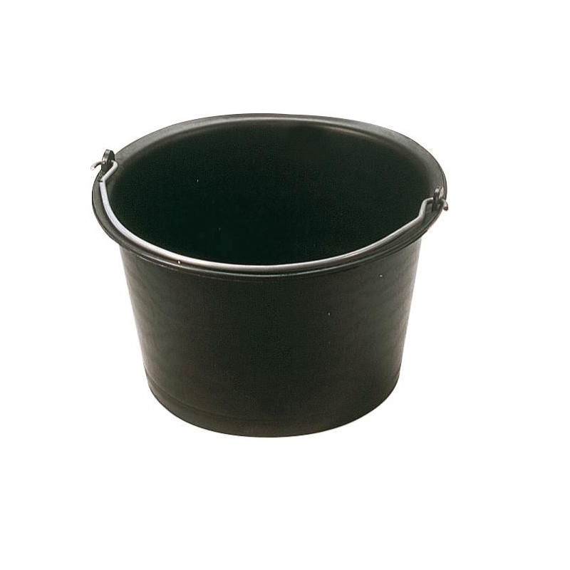 SEAU CARRELEUR 14L PLASTIQUE NOIR EVASEE