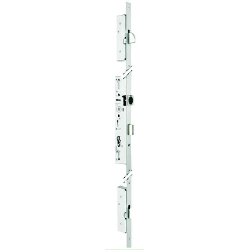 SERRURE POUR MENUISERIE METAL 3P SANS CYLINDRE U 92-39 AVEC GACHE