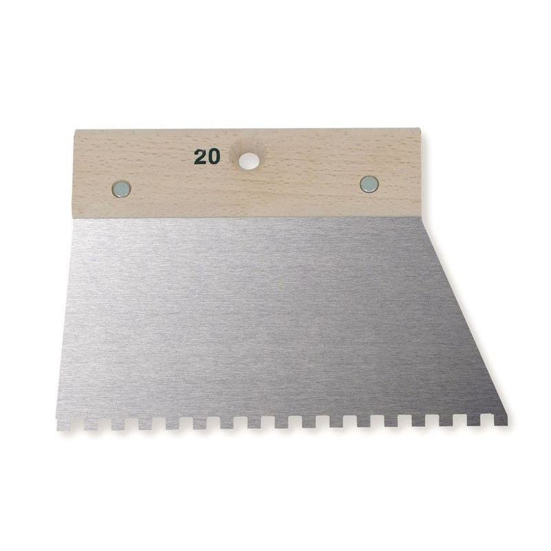 SPATULE A COLLE 20CM 6X6 DENTS CARREES