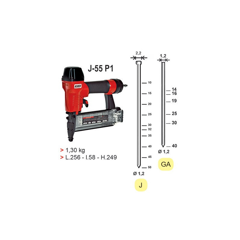 Minibrads J-35 galva