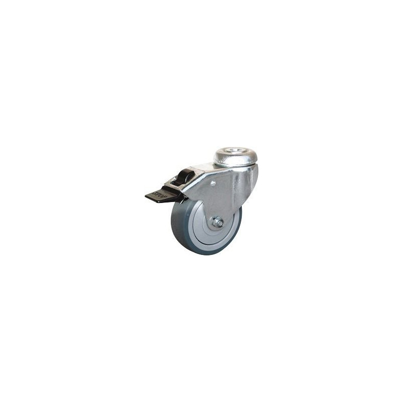 ROULETTE PIVOT TROU FREIN-50MM
