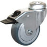 ROULETTE PIVOT TROU FREIN-50MM