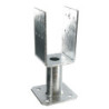 PIED DE POTEAU TYPE U PLATINE LARG 70