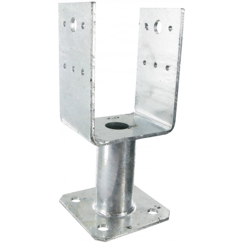 PIED DE POTEAU TYPE U PLATINE LARG 70