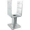 PIED DE POTEAU TYPE U PLATINE LARG 70