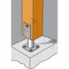 PIED DE POTEAU TYPE U PLATINE LARG 70