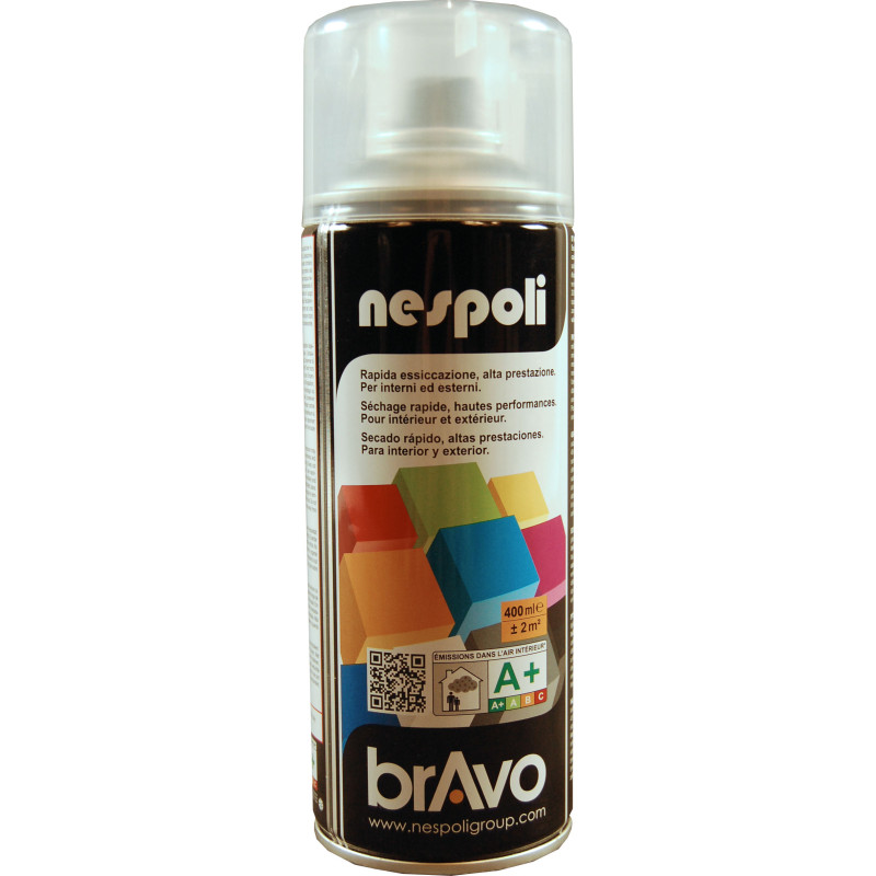PEINTURE AEROSOL ACRYLIQUE PROFESSIONNELLE VERNIS INCOLORE BRILLANT 400ML