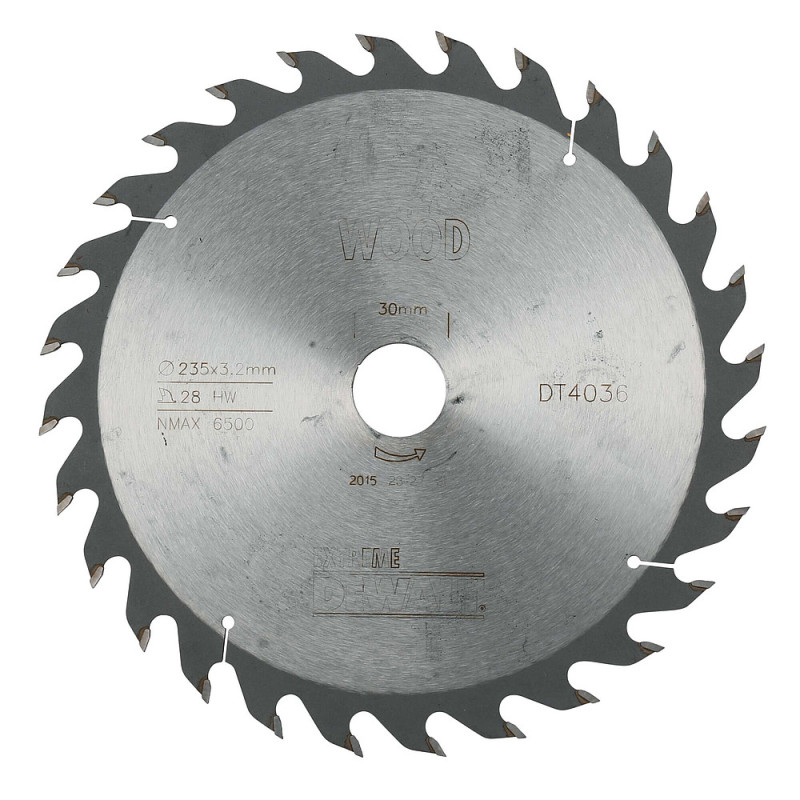 Lame de scie circulaire 235x30 mm. 28 dents. ATB-tronçonnage. angle d'attaque 25