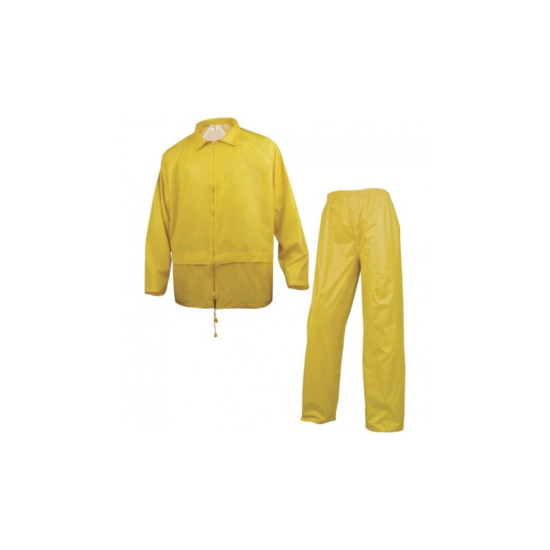 Ensemble de pluie enduit PVC Taille M jaune