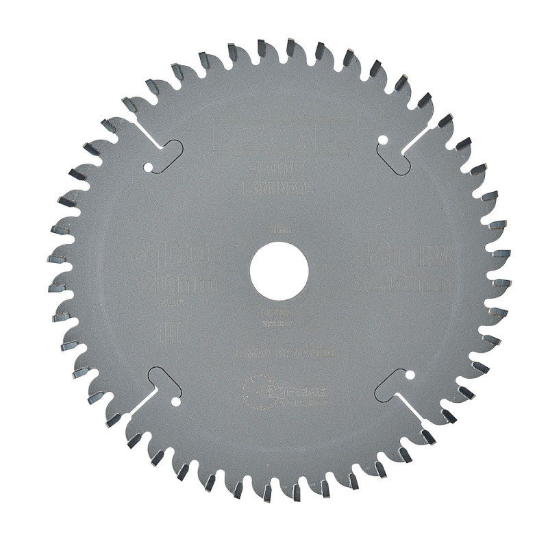 Lame scie circulaire 160x20mm. 48 dents. ATB-coupe très fine. angle d'attaque -5