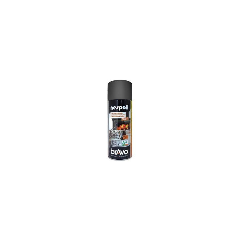 PEINTURE AEROSOL RESINE SILICONE HAUTE TEMPERATURE NOIR 400ML