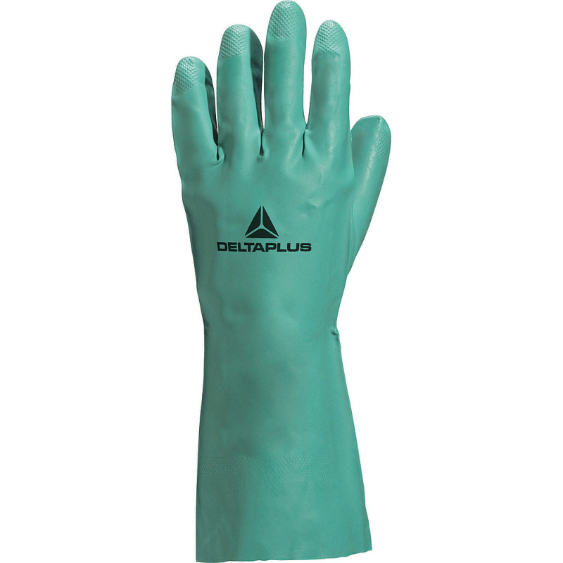 GANTS NITRILE FLOQUE VERT T10-11