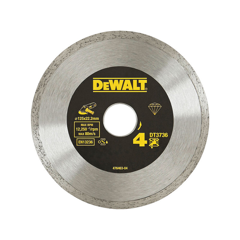 Disque fritté pour le carrelage 125 x 22.2 mm. hauteur segment 7 mm