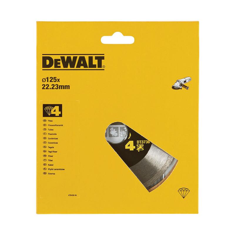 Disque fritté pour le carrelage 125 x 22.2 mm. hauteur segment 7 mm