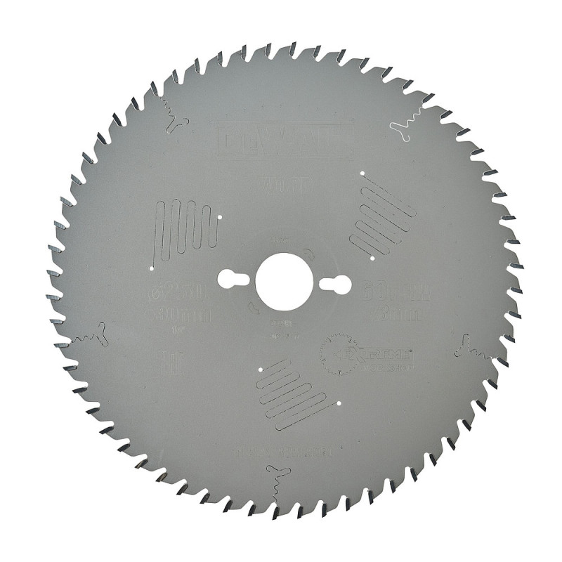 Lame de scie circulaire stationnaire Extreme Workshop 250 x 30 mm. 60 dents