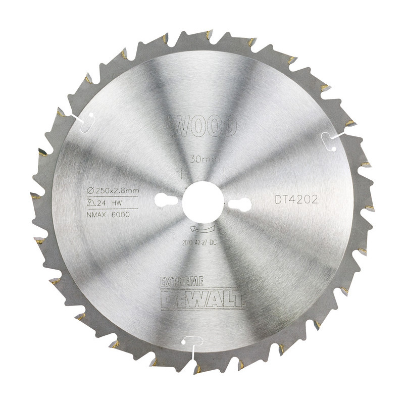 Lame de scie radiale 250 x 30.4mm. 24 dents. angle d'attaque 10. épaisseur 1.8mm