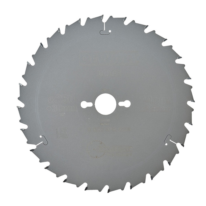Lame de scie radiale 250 x 30.4mm. 24 dents. angle d'attaque 10. épaisseur 1.8mm