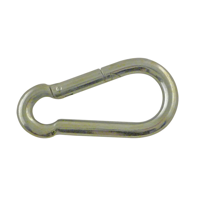 MOUSQUETON POMPIER ACIER D8MM LONG 80MM X2