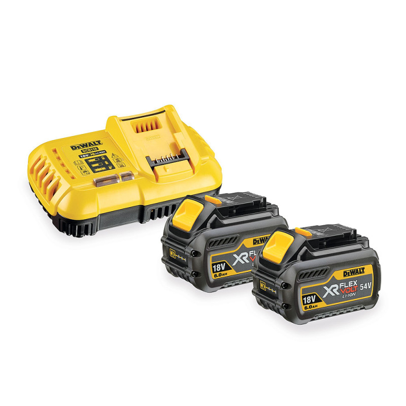 Pack de démarrage FLEXVOLT 2 batteries 54V 6Ah + chargeur rapide