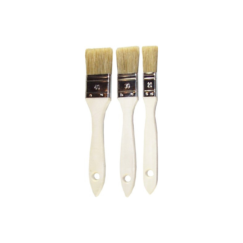 LOT DE 3 PINCEAUX PLATS GAMME ECO 20-30-40MM