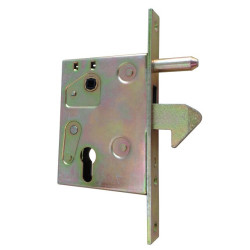 SERRURE ENCASTREE A64-72 A CROCHET ET CYLINDRE