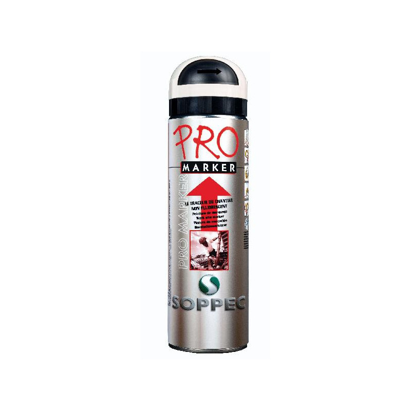 Traceurs de chantier acrylique PROMARKER multi supports non fluorescent blanc 500 mL
