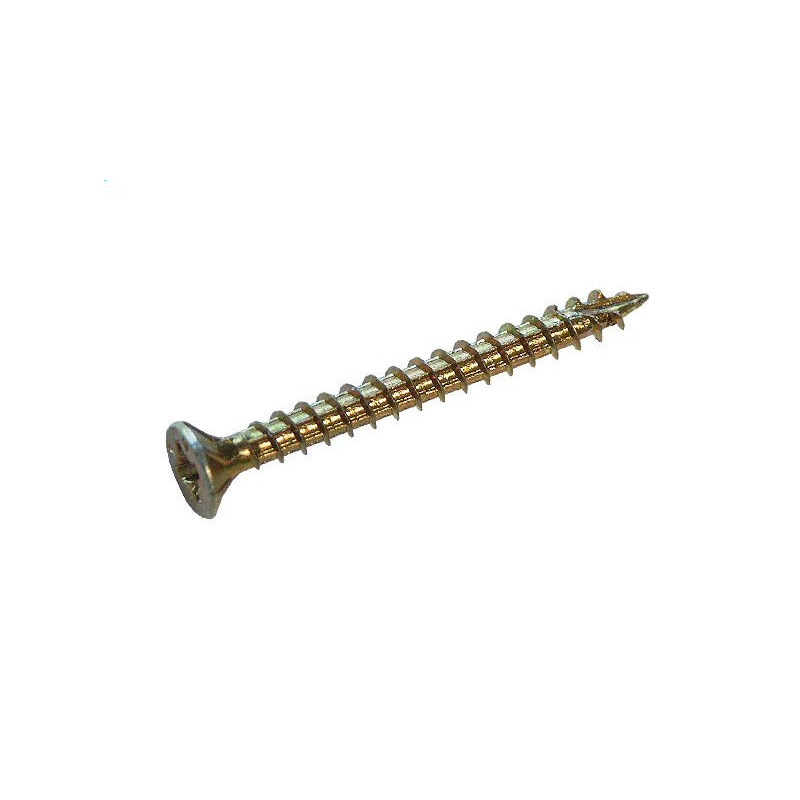 Vis Rocket tête fraisée pozi acier bichromaté 4.5x60-35-boite carton x500