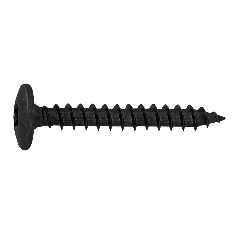 Vis bois tête cylindrique Torx 6 x 40 mm - Boîte de 200 noir