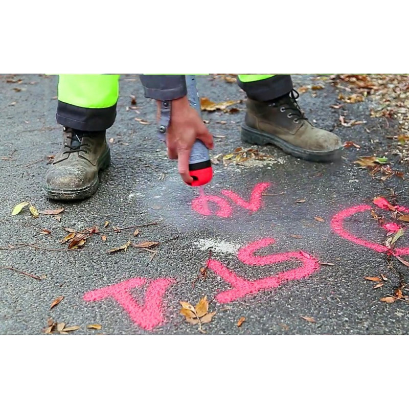 Traceur de chantier acrylique FLUO TP multi supports provisoire fluorescent jaune fluo 500 mL