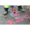 Traceur de chantier acrylique FLUO TP multi supports provisoire fluorescent jaune fluo 500 mL