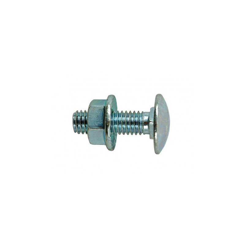 Boulon tête ronde collet carré 10x140 mm Acier Zingué Boite x 25 VYNEX