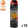 Traceur de chantier acrylique FLUO TP multi supports provisoire fluorescent rouge fluo 500 mL