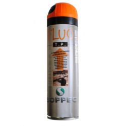 Traceur de chantier acrylique FLUO TP multi supports provisoire fluorescent orange fluo 500 mL